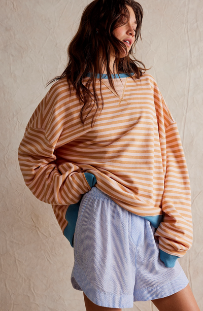 Inga | Randig sweatshirt