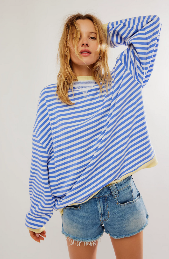 Inga | Randig sweatshirt