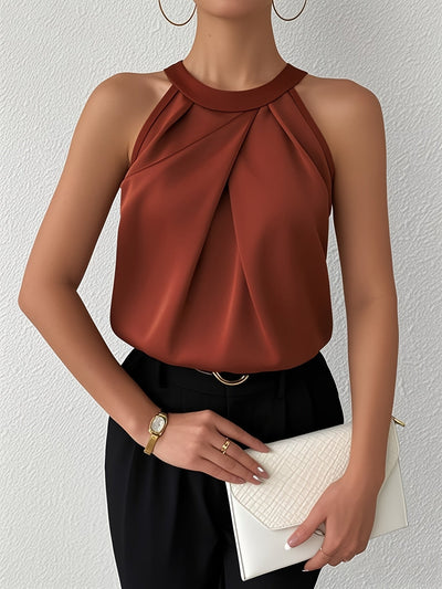 Nora™ | Elegant satängblus med bara axlar