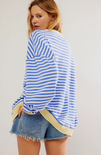 Inga | Randig sweatshirt