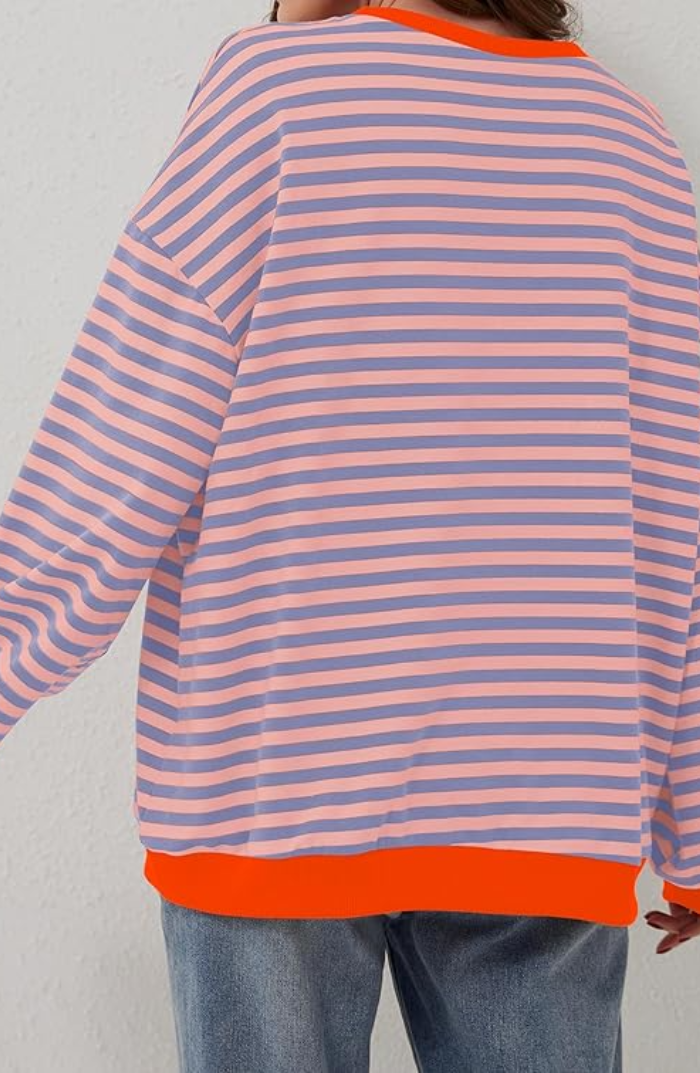 Inga | Randig sweatshirt