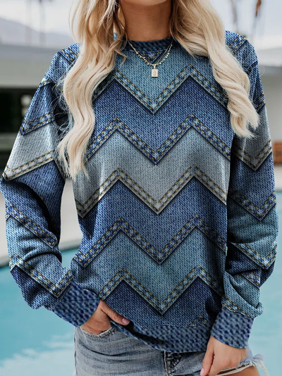 Britta | Geometrisk kashmir sweatshirt