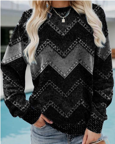 Britta | Geometrisk kashmir sweatshirt