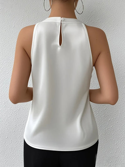 Nora™ | Elegant satängblus med bara axlar