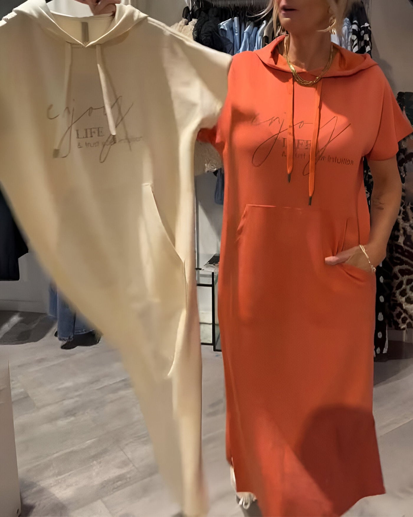 Agnes™ | Hoodieklänning för Komfort och Stil