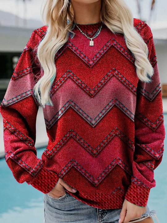 Britta | Geometrisk kashmir sweatshirt