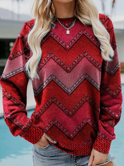 Britta | Geometrisk kashmir sweatshirt